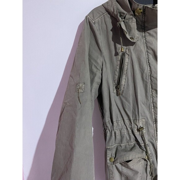 Levis Jacket Women L Gray Hooded Military Field Parachute Anorak Utility - Picture 4 of 15